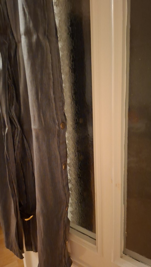 Parlak gri yanları düğmeli pantalon - Görsel 5