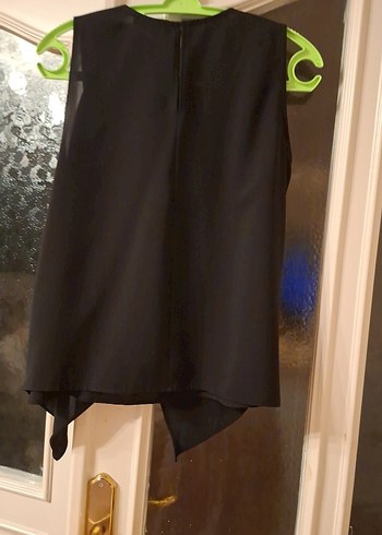 Siyah Drapeli Kolsuz Bluz - Görsel 3