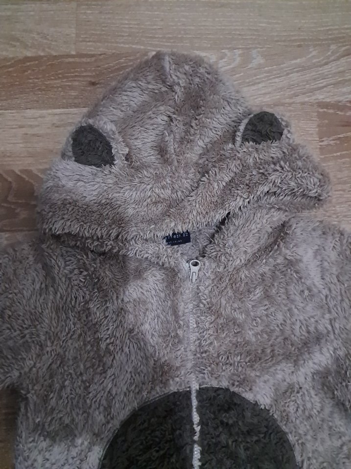 Peluş Erkek Bebek Tulum ayı kostümü - Görsel 4