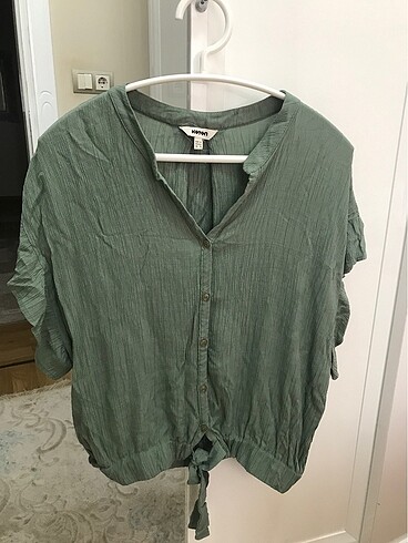 Koton yeşil turkuaz bluz gömlek