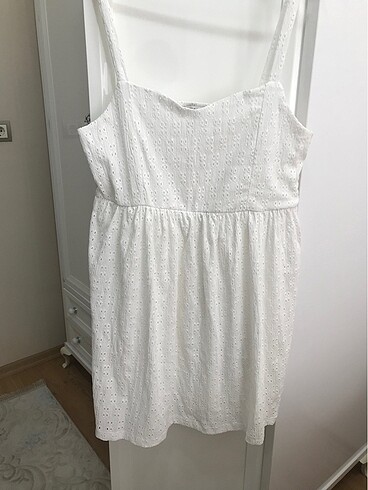Lc waikiki beyaz mini şık günlük elbise