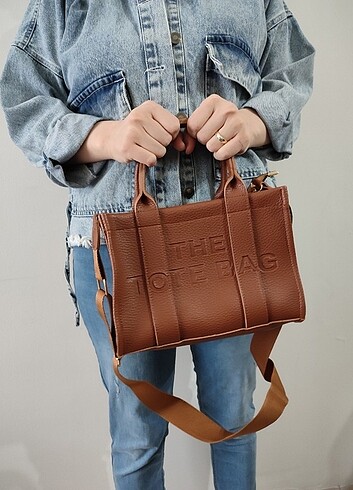 The tote bag kahverengi omuz askılı çanta 