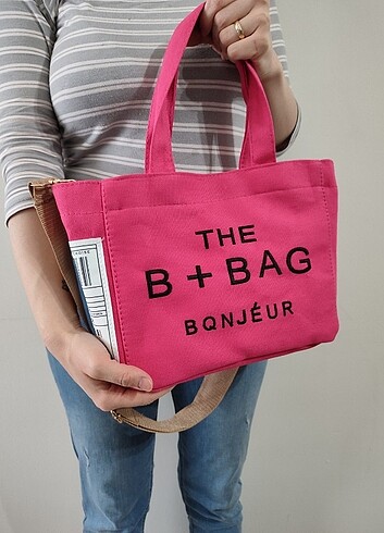 The bağ bonjeur pembe omuz askılı çanta 