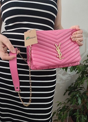 YSL Pembe omuz askılı çanta 