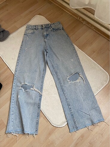 Milla jeans beli ve paçası yapıldı 160 boy 50-55 kiloya olur