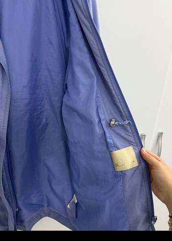 Mavi Düğmeli Midi Kadın Ceket - Görsel 4