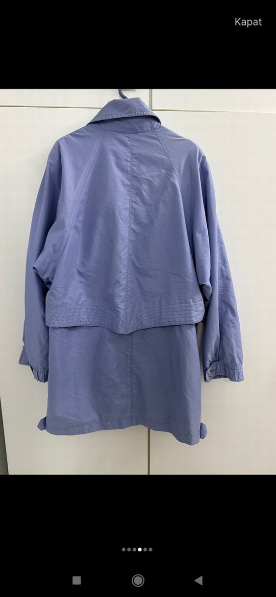 Mavi Düğmeli Midi Kadın Ceket - Görsel 2