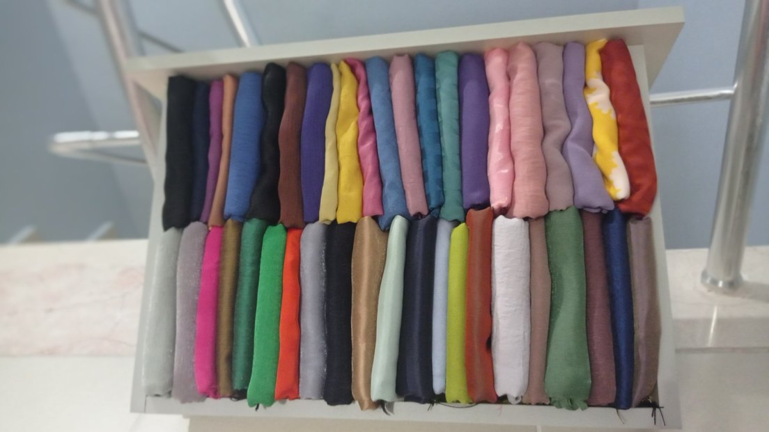 Gri Saten Kadın Şal Drapeli tane fiyati - Görsel 2