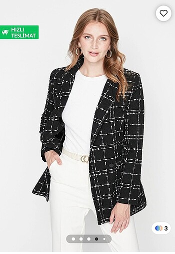 Diğer Tüvit ekose blazer ceket