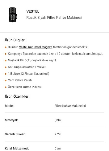 Beden Filtre kahve Makinesi
