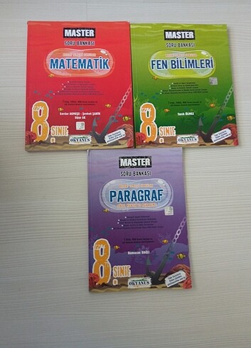 Okyanus yayınları master mat+fen+paragraf test kitabı 