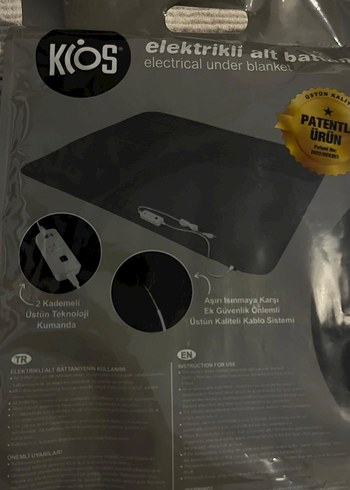 Siyah Elektrikli Alt Battaniye Çift Kişilik - Görsel 3