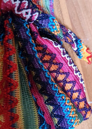 Renkli Bohem Örgü Mini Şort takımı - Görsel 5