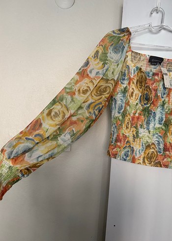 Bohem Çok Renkli Uzun Kollu Bluz - Görsel 2