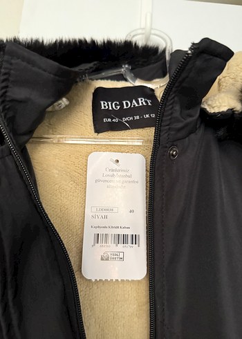 Siyah Kürk Detaylı Midi Kadın Mont - Görsel 4