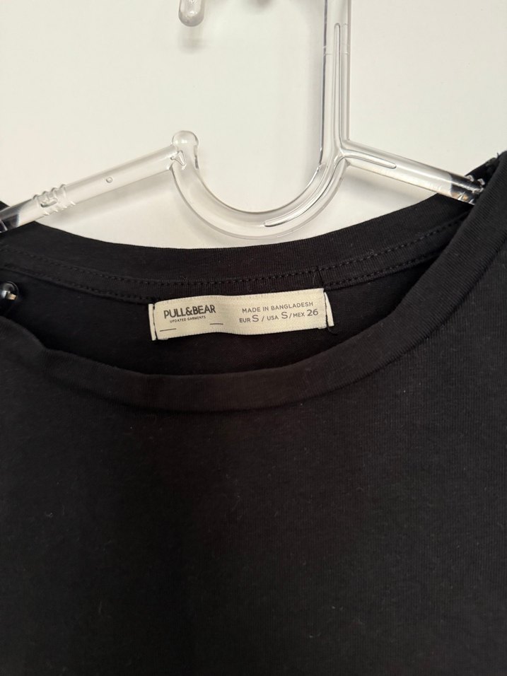 Siyah Uzun Kollu Crop Top - Görsel 3