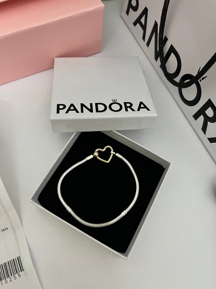 PANDORA MOMENTS KALP KLİPSLİ Altın Renk BİLEKLİK - Görsel 3