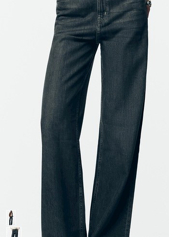 Yüksek bel straight fit soluk efektli jean - Görsel 2