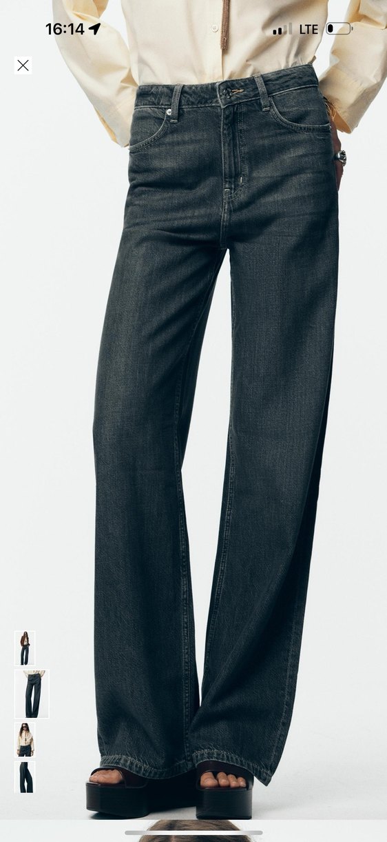 Yüksek bel straight fit soluk efektli jean - Görsel 2