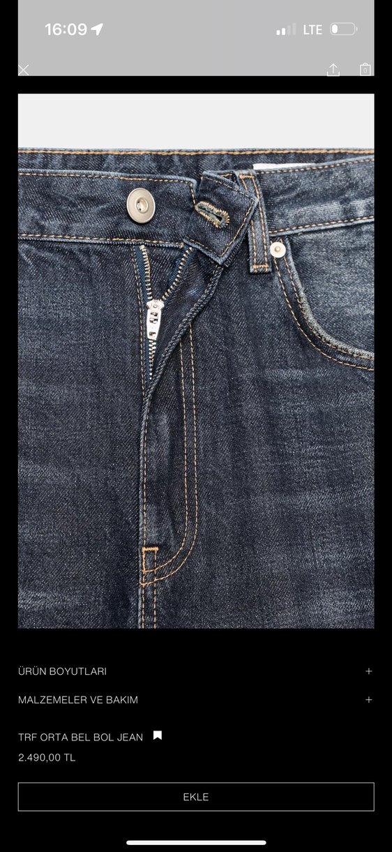 TRF ORTA BEL BOL JEAN - Görsel 3