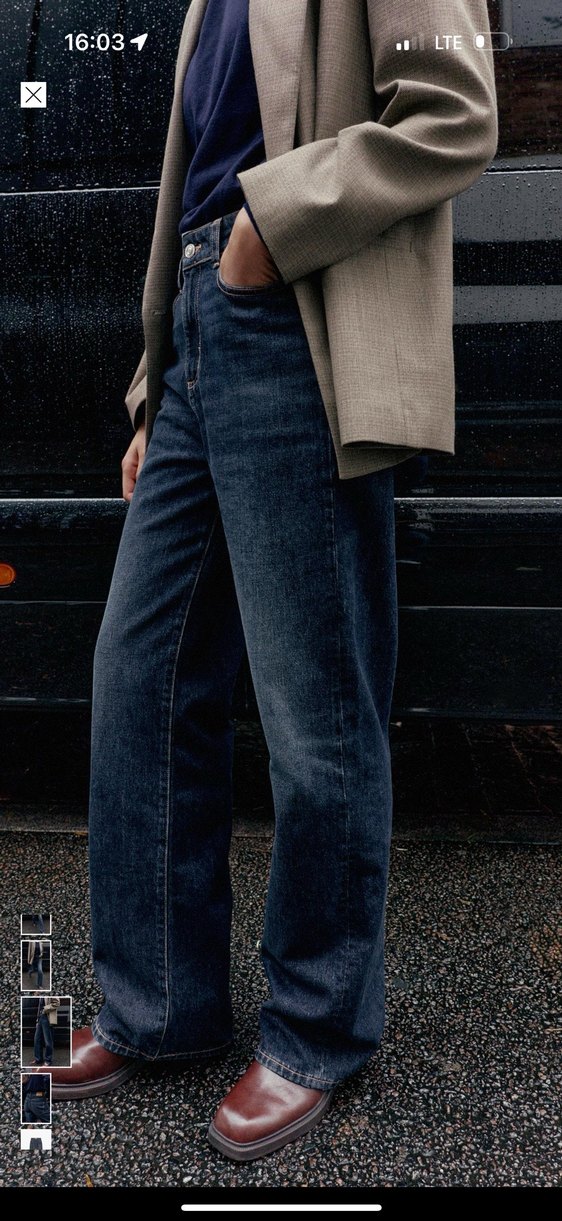 Z.04 düz kesim uzun paça yüksek bel jean - Görsel 2