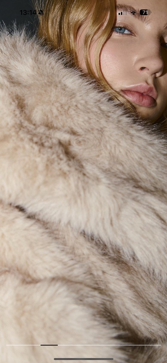 Stradivarius Bej Kısa Suni Kürk - Görsel 3