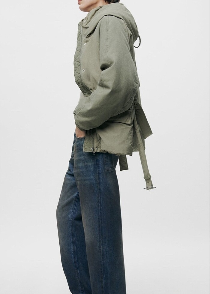 ZARA KONTRAST ŞİŞME MONT - Görsel 3