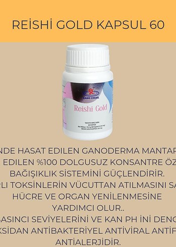 Reishi Gold Kapsül 60'lı, Bağışıklık Destek