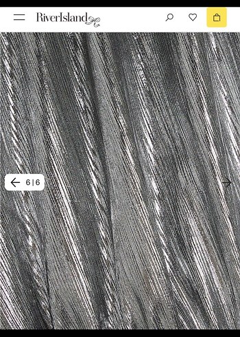 Riverisland Parlak Gri Metalik Uzun Tulum - Görsel 5