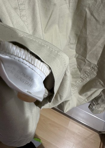 İtalyan Düğmeli Bej Keten Vintage Gömlek - Görsel 4