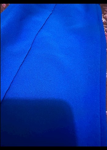 Kadın Mavi Regular Fit Uzun Kumaş Pantolon - Görsel 4