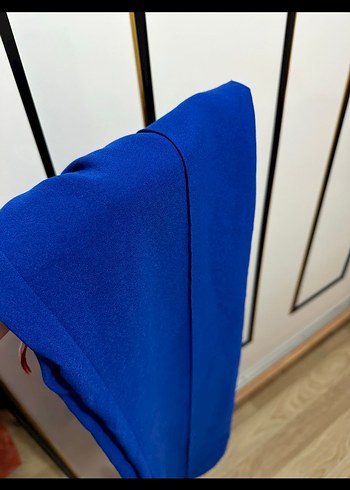 Kadın Mavi Regular Fit Uzun Kumaş Pantolon - Görsel 7