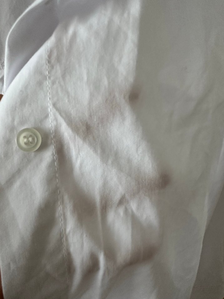 Düğmeli Beyaz Pamuklu Gömlek - Görsel 4