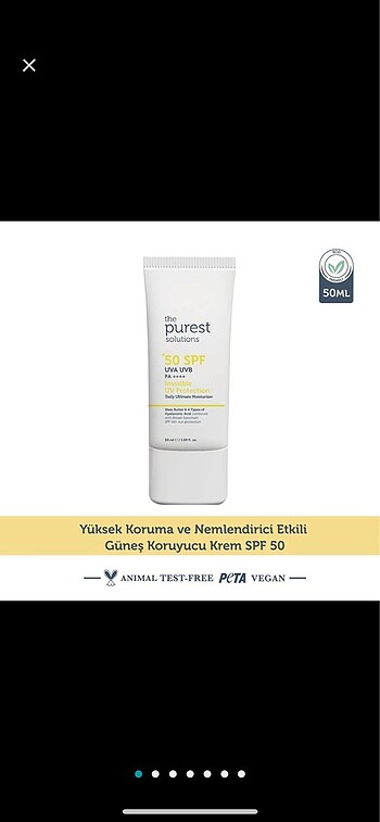 The Purest Güneş Kremi