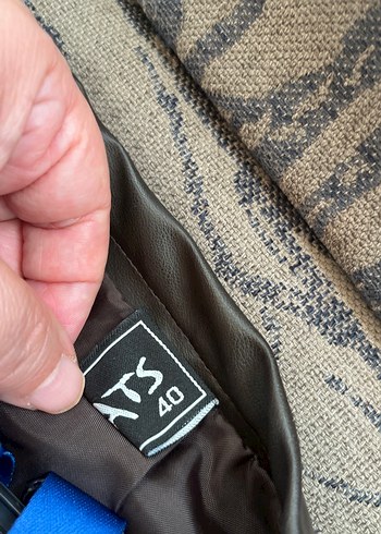 Drapeli Kahverengi Deri Midi etek - Görsel 3