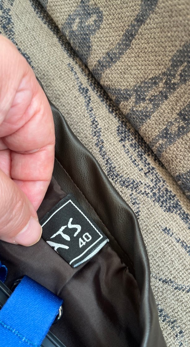 Drapeli Kahverengi Deri Midi etek - Görsel 3