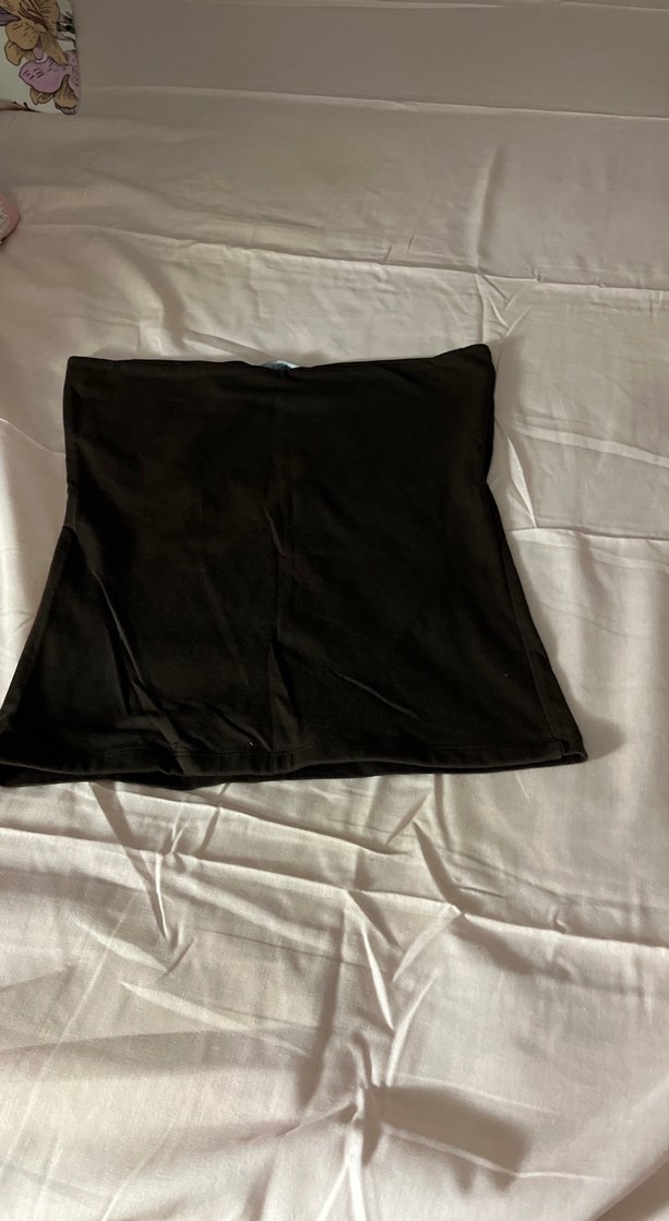 Kahverengi straplez bluz - Görsel 3