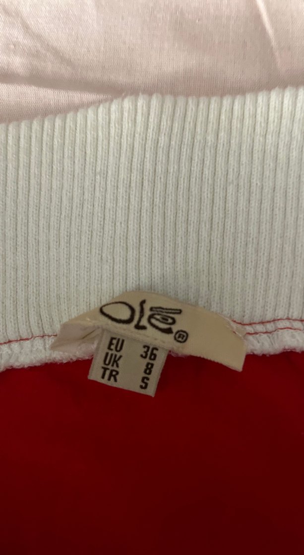 Kırmızı penye Spor Mini Etek - Görsel 3