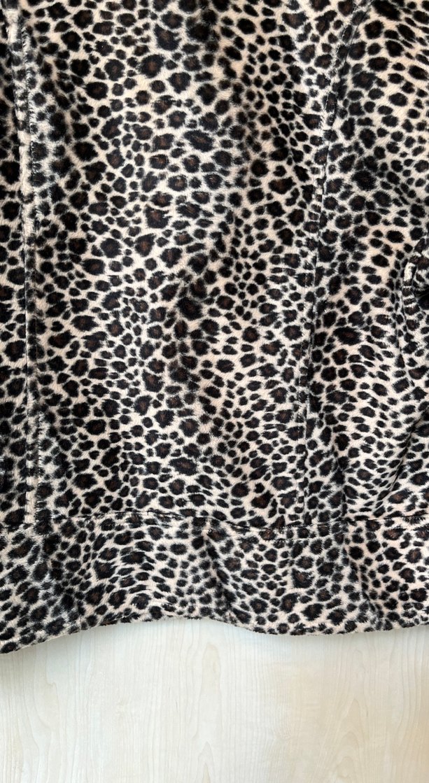 Kahverengi Leopar Desenli Kadın Mont - Görsel 3