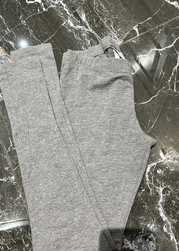 Kız Çocuk Gri pamuk Tayt - Görsel 3