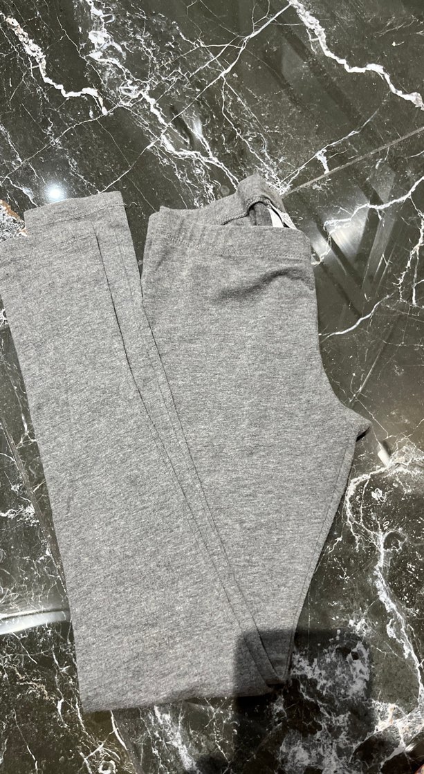 Kız Çocuk Gri pamuk Tayt - Görsel 3