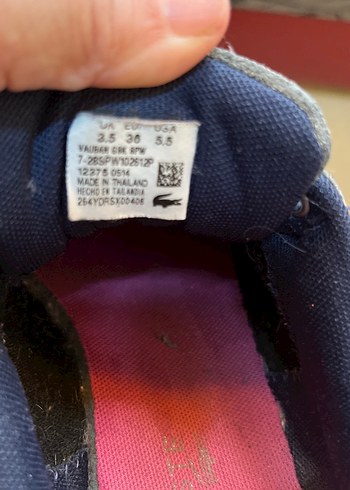 Lacoste Kadın Pembe Şeritli Spor Ayakkabı - Görsel 3