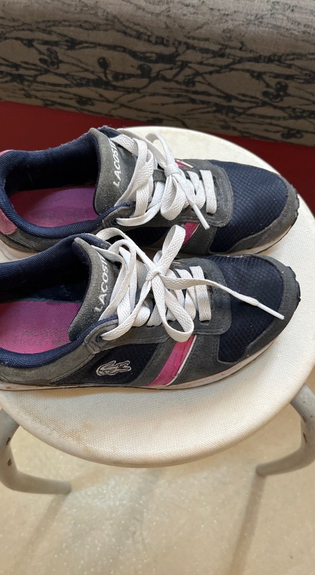 Lacoste Kadın Pembe Şeritli Spor Ayakkabı - Görsel 2