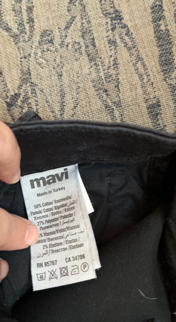 Kadın Siyah Normal Boy Slim Denim Jean - Görsel 3