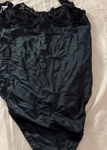 Siyah Dantelli  baudy suit - Görsel 2