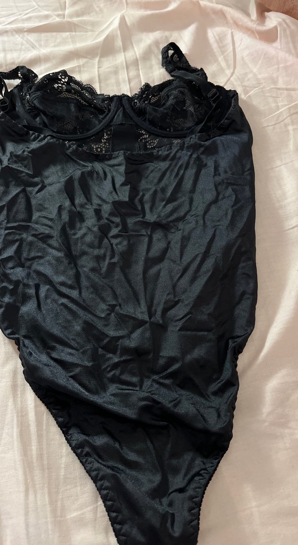 Siyah Dantelli  baudy suit - Görsel 2