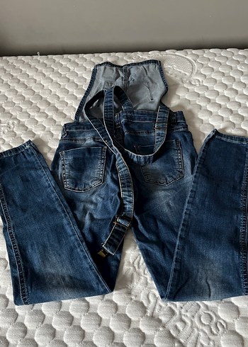 Kadın Kot Salopet Askılı - Görsel 3