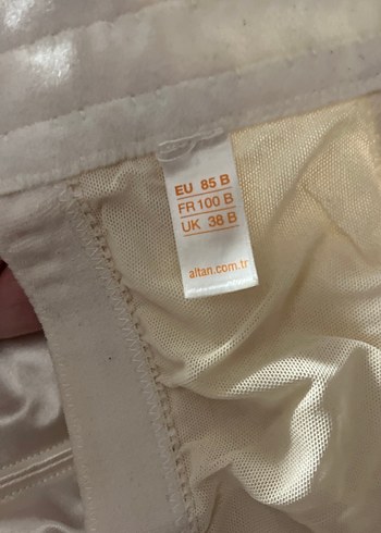 Parlak Beyaz Vintage Midi Sütyen altan marka - Görsel 4