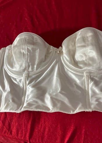 Parlak Beyaz Vintage Midi Sütyen altan marka - Görsel 2