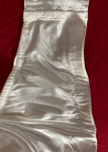 Parlak Beyaz Vintage Midi Sütyen altan marka - Görsel 3